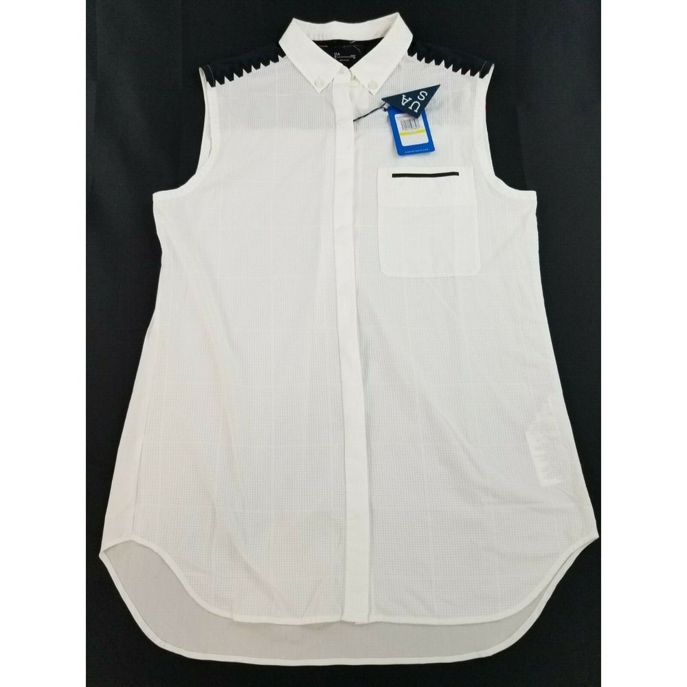 Under Armour Uas women shirt 1301444 white black red M MSRP $78
